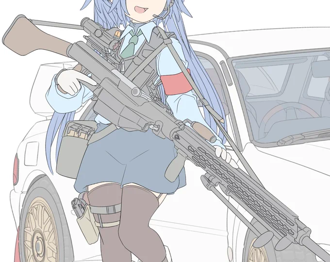 ま～た変な鉄砲描いてる… 