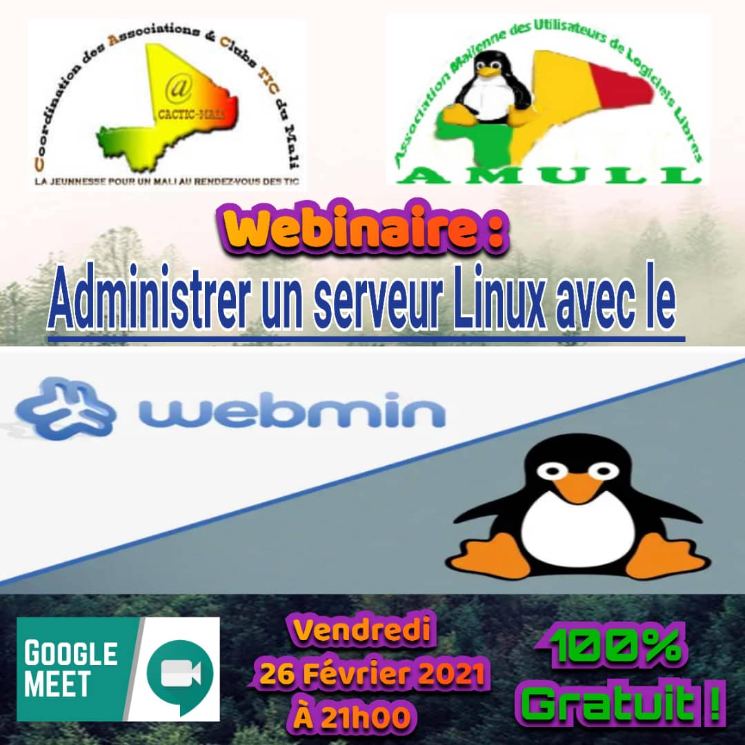 cactic_mali's tweet photo. #CACTIC
Dans le cadre de ses activités de formation en ligne , la #CACTIC en collaboration avec #AMULL, vous invite à une #Formation sur Meet.
le lien pour la formation: https://t.co/eEDLdYu7Hu
#CACTIC Agir ensemble pour construire durablement ! @agetic_officiel,@trawore https://t.co/UBcdvOUh9Q