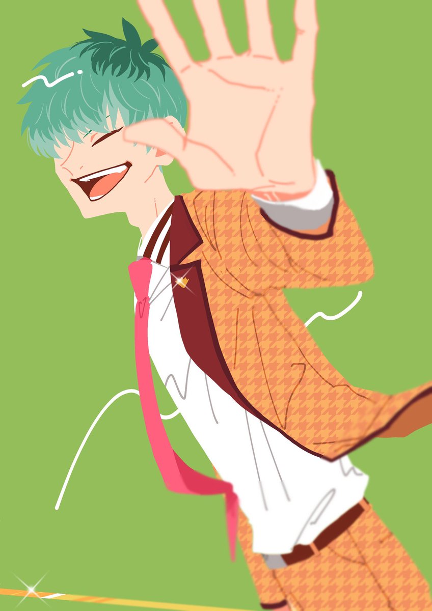 家でクリームソーダ作る簓くん ラジオネタ ぱんぱのイラスト