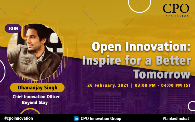 talks10live's tweet photo. Join Dhananjay Singh, Chief Innovation Officer, @BeyondStay1 tomorrow at 3 PM on LinkedIn where he would be sharing his views on #LinkedInchat Open Innovation: Inspire for a Better Tomorrow'. Register here: https://t.co/H4VHwWNM49
#openinnovation #expertspeaker #cpoinnovation https://t.co/ERiPyrAk9q