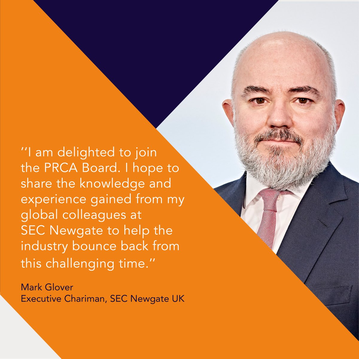 SECNewgateGroup's tweet photo. Congratulations to @SECNewgateUK Executive Chairman, Mark Glover (@MarkHenryGlover) who has been appointed to the @PRCA_UK board. https://t.co/a2QUSJBphy