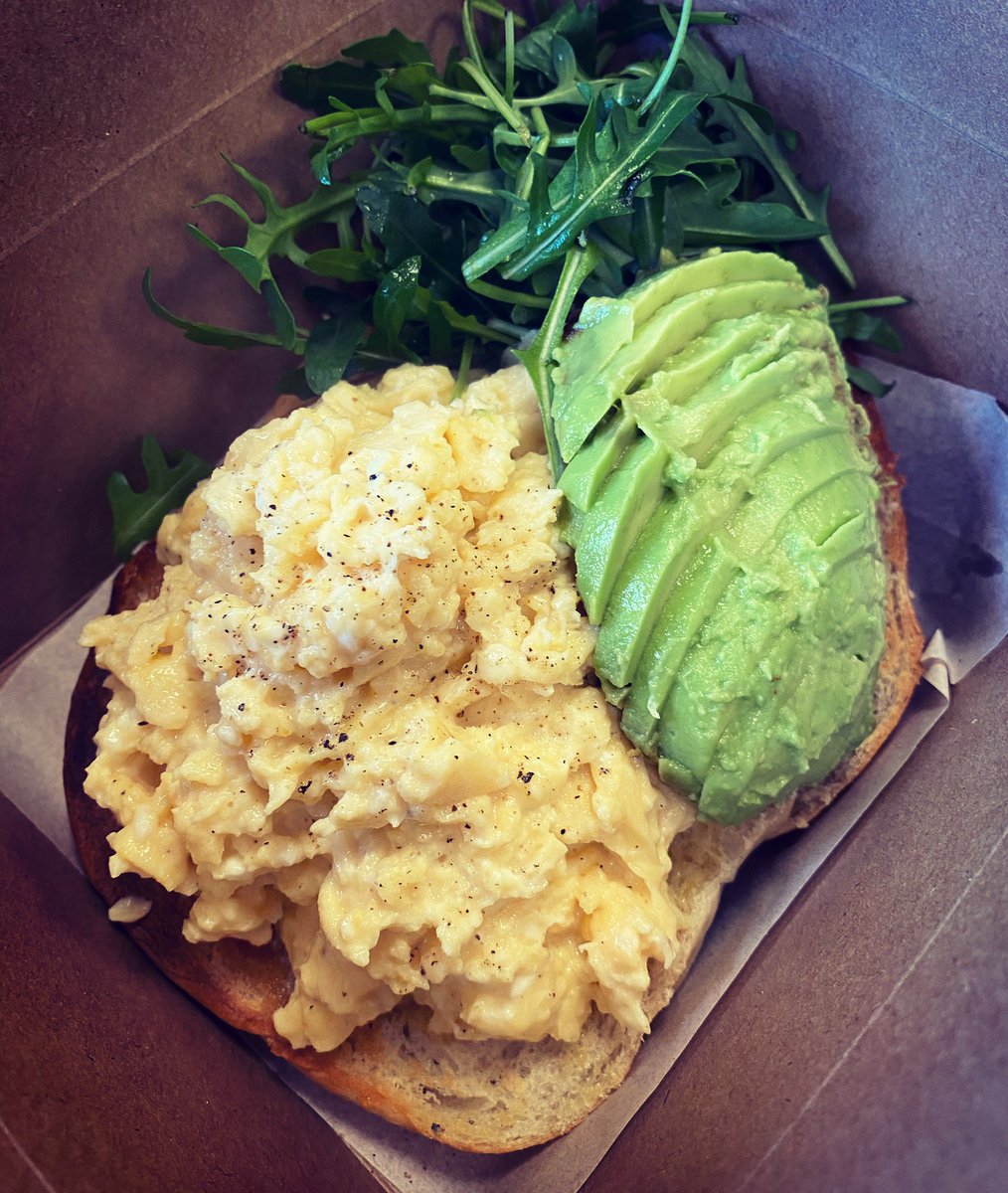 EGGS DONE RIGHT!!! 

Scrabbled Eggs that were laid last night, On a Bagel with Rocket Salad.. We obviously had to add avocado to ours!! 
-
-
-
-
#notjustbacon #breakfast #eggs #scrabbled #lauraseggs #eggsdoneright #bagel #rocket #breakfastourway #howdoyoulikeyoureggsinamorning