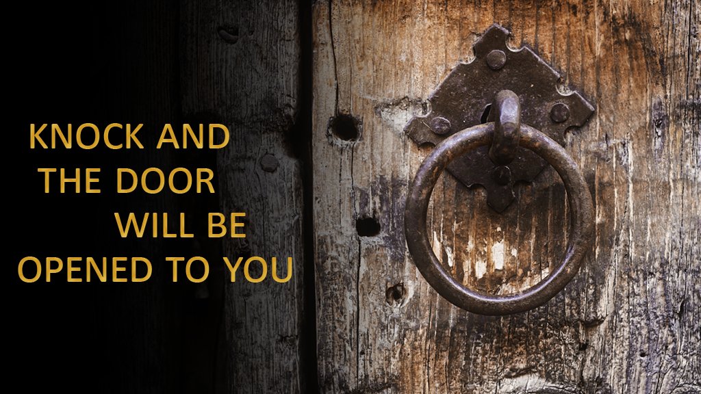 Vatican News on X: "#Gospel of the Day (St Matthew 7:7-12) "Ask and it will  be given to you; seek and you will find; knock and the door will be opened  to