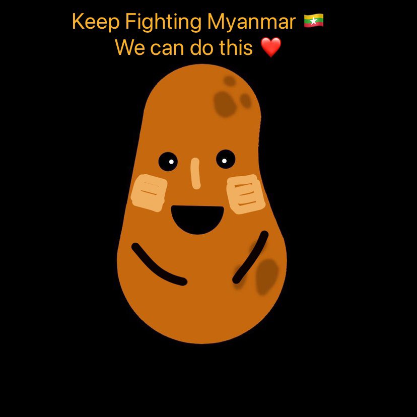 Potato wants to join Today "Thanakha Campaign " ❤️ 
You guys are awesome everyday!! Potato respects all of you (๑♡3♡๑)
#WhatsHappeningInMyanmar #Feb25Coup
