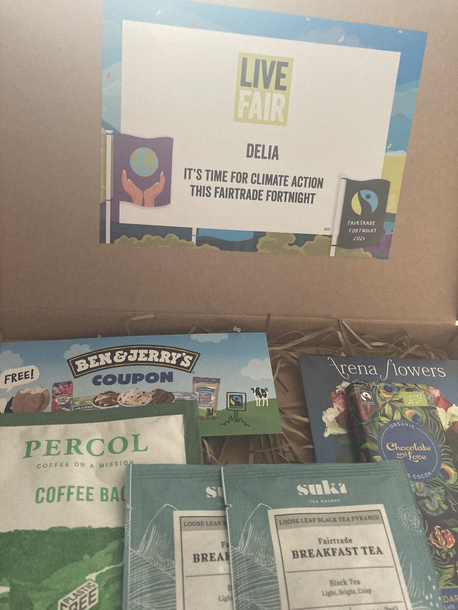 DeliaCazzato's tweet photo. Thanks so much @FairtradeUK why I support #LiveFair #FairtradeFortnight #ClimateAction https://t.co/2vxrBgj7fV