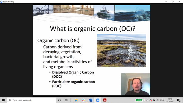 Brian Doyle Cullen fellow <a href="/MarineInst/">Marine Institute</a> #BurrishooleLTER giving a sneak preview on his carbon budget for Lough Feeagh