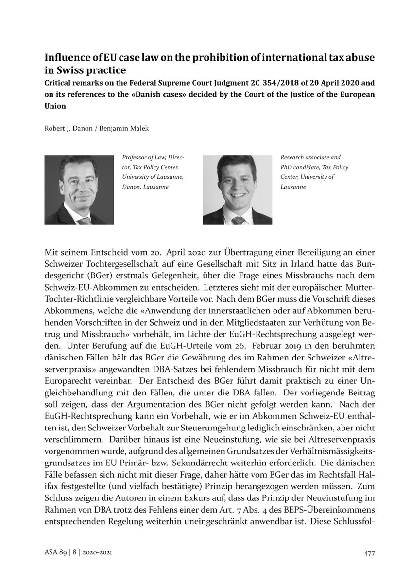 Tax Policy Center of the University of Lausanne tweet media