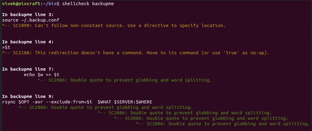 elhackernet's tweet image. Evita errores catastróficos en scripts shell con #shellcheck ejemplo: rm -rf "$VAR/*" (sin definir $VAR) - Instalar: apt/yum/dnf/pacman install shellcheck cyberciti.biz/programming/im…