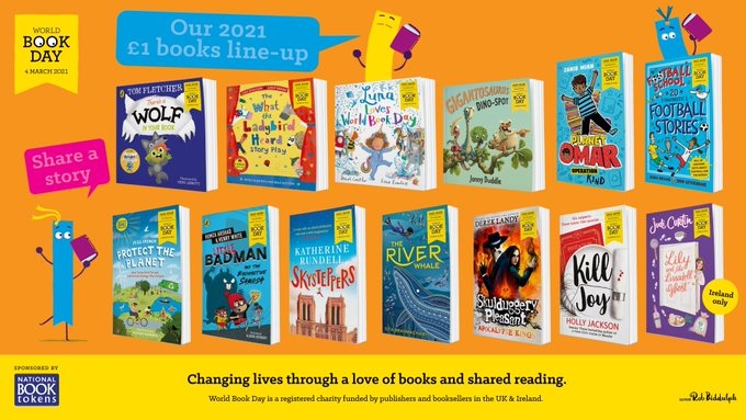 With just one week to go until #WorldBookDay, have you decided which of our £1 book you will choose? The WBD £1 tokens are now valid to use. Head to our website to find out more about how token redemption will work in 2021. 

worldbookday.com/about-us/frequ…
