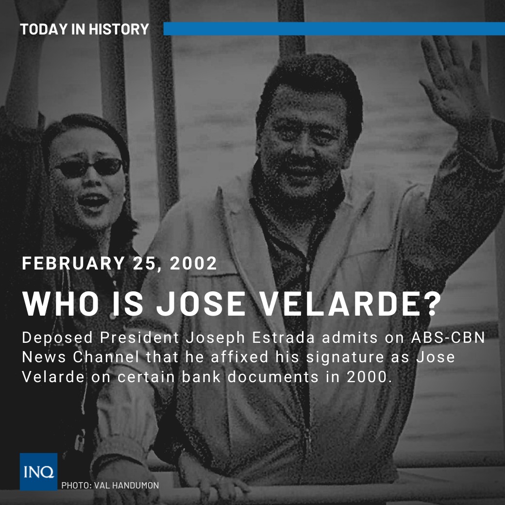 inquirerdotnet's tweet photo. #TodayInHistory
The Jose Velarde account in the now-defunct Equitable PCI Bank, which held P3.2 billion at one point, was a key evidence in the former Presidentβs impeachment and plunder trials. #INQResearch https://t.co/BhxQnBjmxj
