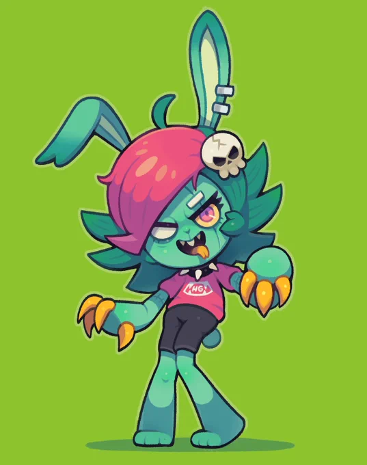 <commission for @chainchomped_>
I enjoyed drawing the zombie bunny because it's so cute!!🧟‍♀️🐰
Thank you very much! 