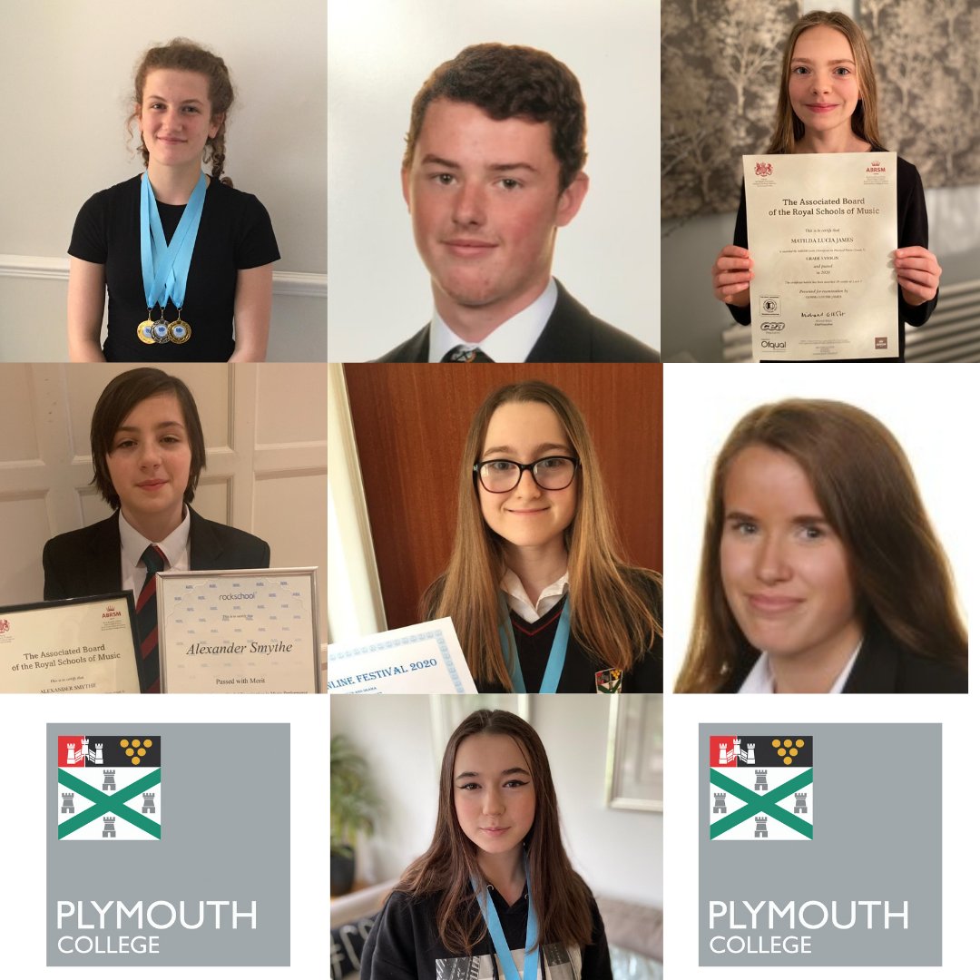 PlymouthCollege's tweet photo. Here are just a few of our Plymouth College pupils that even through lockdown, have achieved incredible results in music and performing arts 🏅

#CanDoMusic #PMCMusic #TeamPMC https://t.co/nzHne9dLxV