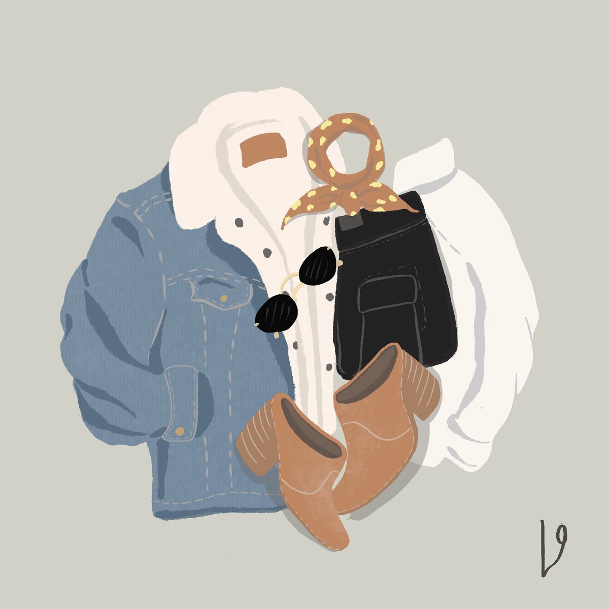 LydiaOrangeArt's tweet photo. Winter boots, I miss wearing you! Lockdown life doesn't really require heels 🙄One day soon, yay! #illustrationart #fasionillustration #outfitideas #winterjacket #denim https://t.co/gsWU6uFvhA