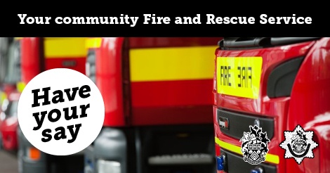 We would like to hear your views on our performance and how we can improve the services we provide. Follow the link orlo.uk/SAxyr Your Fire and Rescue Service. Your say.