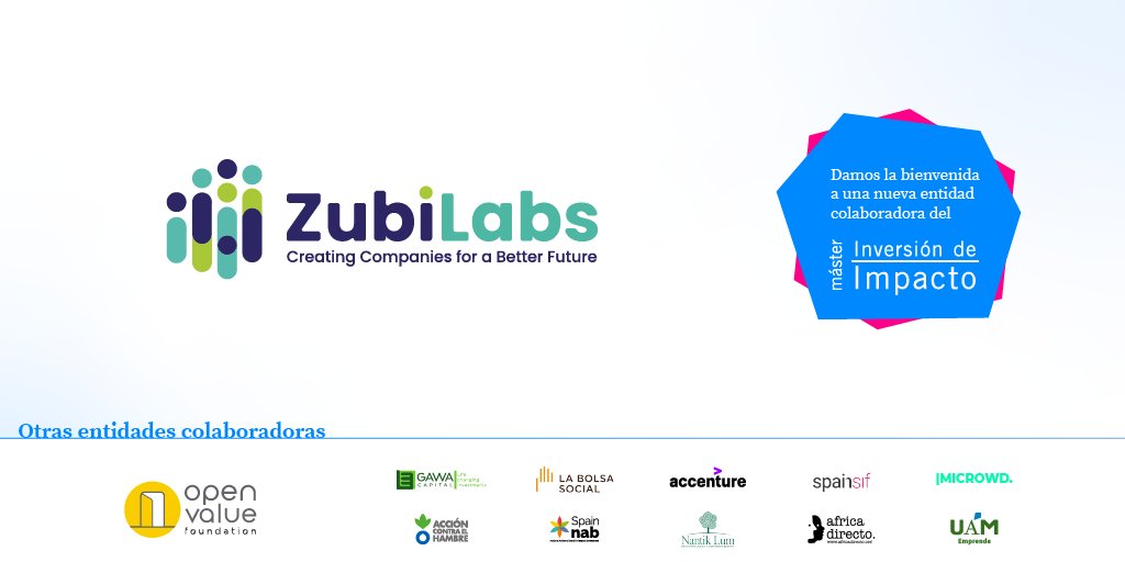 impacto_uam's tweet photo. Sigue creciendo nuestra #reddeimpacto. Enhorabuena @ZubiLabs, por toda vuestra labor.
No dejéis de visitar su web: https://t.co/vnA3NYti6S
--
#MIIUAM #MasterInversionImpactoUAM #InversionImpacto #InversiónDeImpacto #InversionDeImpacto #ImpactoSocial #fintech #UAM #somosUAM https://t.co/v6XS4EIKog