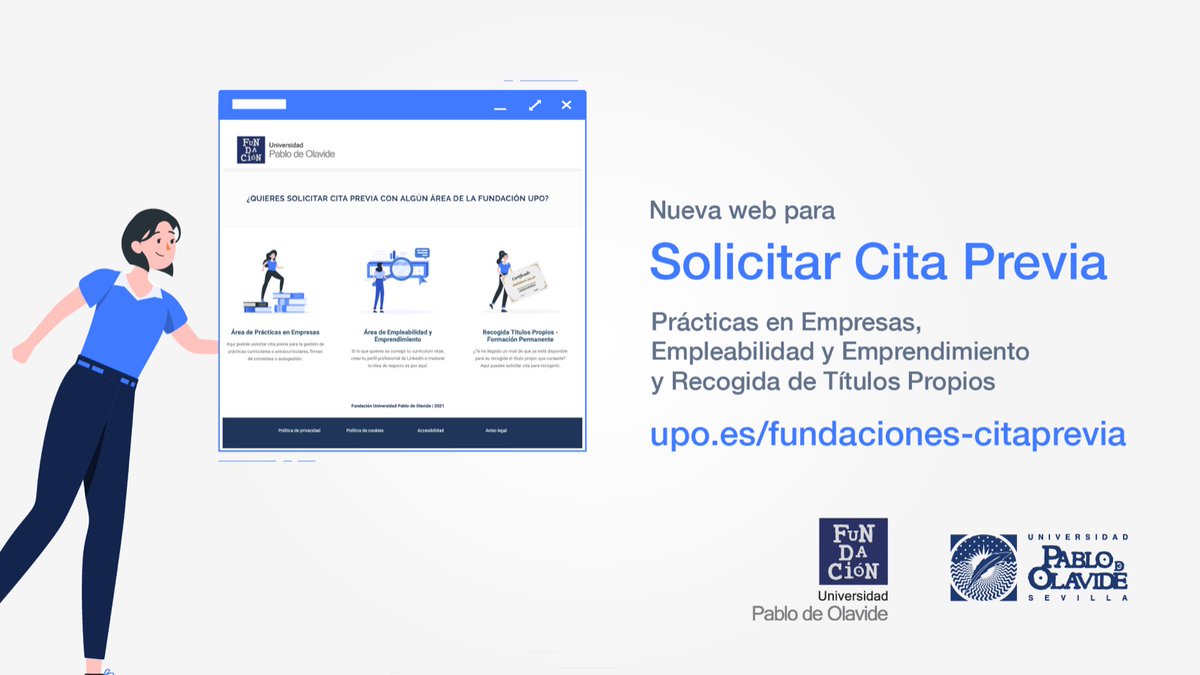Recuerda que para que nuestros compañeros de <a href="/empleaemprende/">empleaemprendefupo</a> y <a href="/practicasfupo/">practicasfupo</a> te atiendan presencialmente es imprescindible solicitar cita previa aquí upo.es/fundaciones-ci…