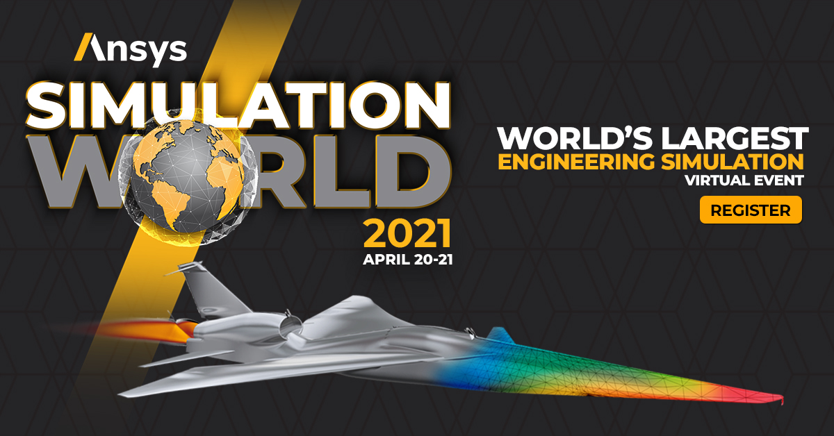 SimTec_Software's tweet photo. The world's largest engineering simulation virtual event is back! 
Join us on April 20th &amp; 21st to learn all about the transformative powers of engineering simulation. 
Register for #SimulationWorld today! 

https://t.co/utYaITqimY https://t.co/BWyl1oX9S7