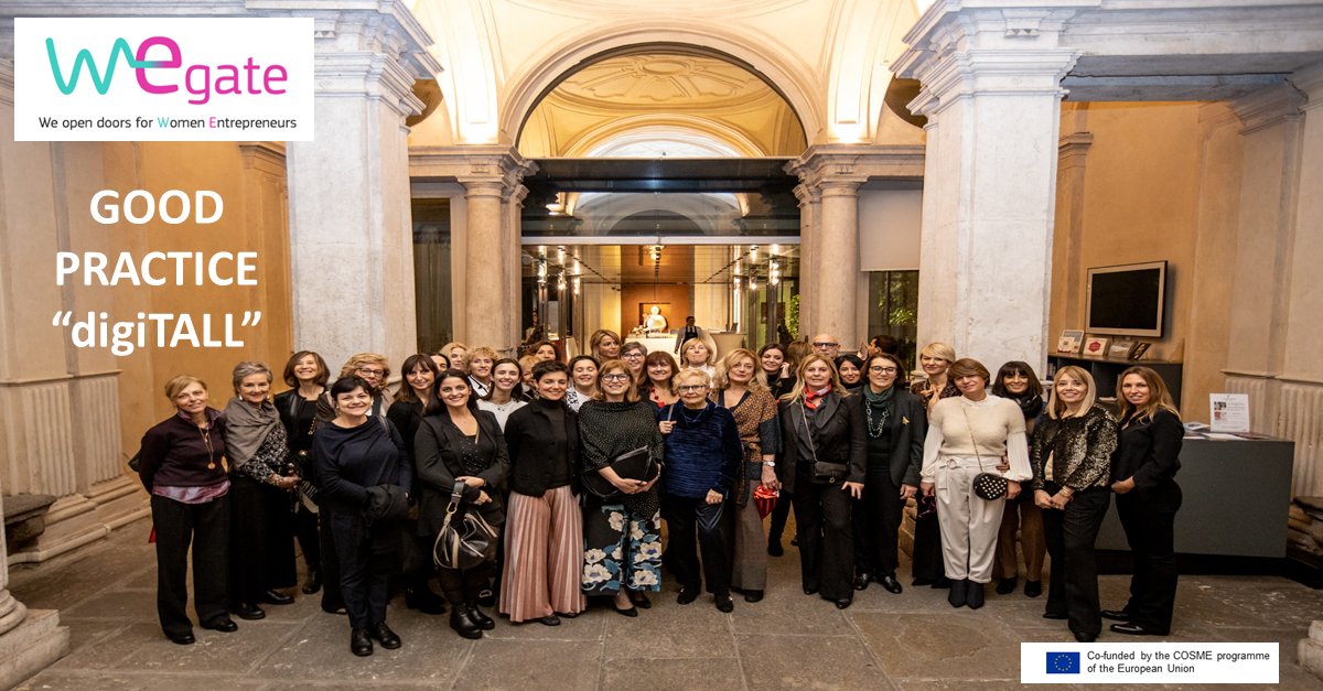 WEgateEU's tweet photo. We are happy to present a new good practice: digiTALL a project aiming to increase digital skills in businesses lead by #womenentrepreneurs, and promote STEM and entrepreneurial careers among young #women. It is managed by @ApidTorino. More info here: https://t.co/FjUfTeTScl https://t.co/0u9VsppKMl