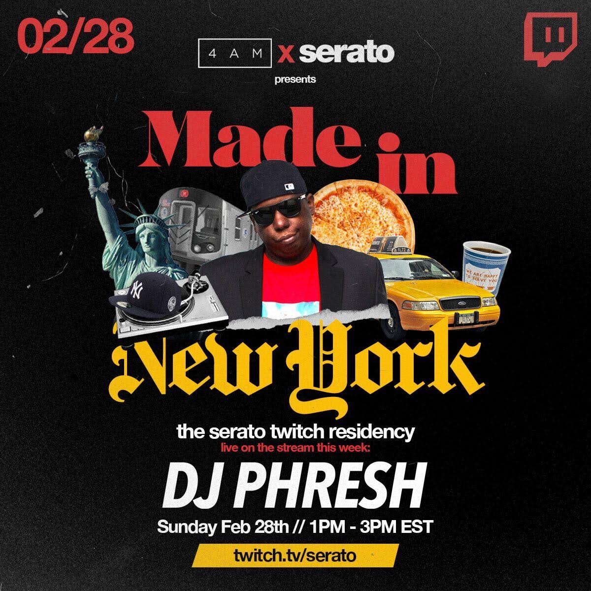 NYC! We're taking over @serato @twitch on Sunday 2.28.21 at 1-3pm! @4AMNYC @PageSix @wheretopartyNYC @madback @jameshwang42 @NYRobLove @jeremyfraenkel @RichDThomas @jacquelineakiva  #nynightlife #nyhospitality