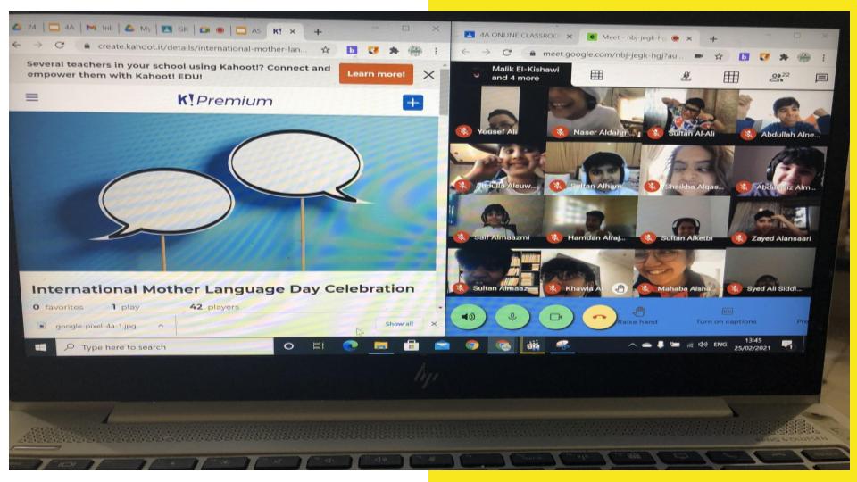 AIS_Grade4's tweet photo. Today #AISGrade4 A had a International Mother Language Day celebration and some extra fun. Pulling funny faces were a highlight along with getting the parents, nannies and siblings involved. #InternationalMotherLanguageDay2021 #AISPrimarySch #AISCommunity https://t.co/TmyixkGx2S