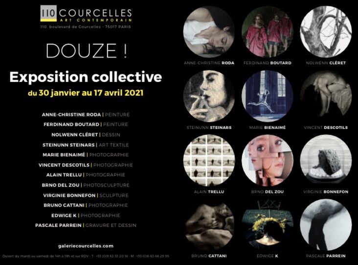 VirgiBonnefon's tweet photo. A découvrir jusqu'au 17 avril 2021, l'expo collective Douze ! à la Galerie Courcelles.
#galeriedart #galeriecourcelles #artistes #Exposition #art #peinture #sculpture #photographie #arttextile #photosculpture #gravure #dessin https://t.co/naWYmsgvsN
