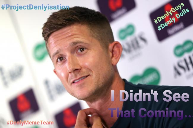 QwentyJ's tweet photo. A second innings 10-fer and a gritty 45* off 240 balls you say? Someone send for Denners 🔄 #DenlyGuys #DenlyDolls #ProjectDenlyisation https://t.co/MkTwDFdrua