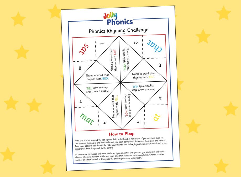 jollylearning's tweet photo. Our Phonics Rhyming Challenge Chatterbox is great for developing your childβs letter sounds skills in a creative way! You can download the template and instructions here: https://t.co/VNRDf1X4a7
#remotelearning #remoteteaching #phonics #jollyphonics #jollylearning https://t.co/ekJKL6xeiC