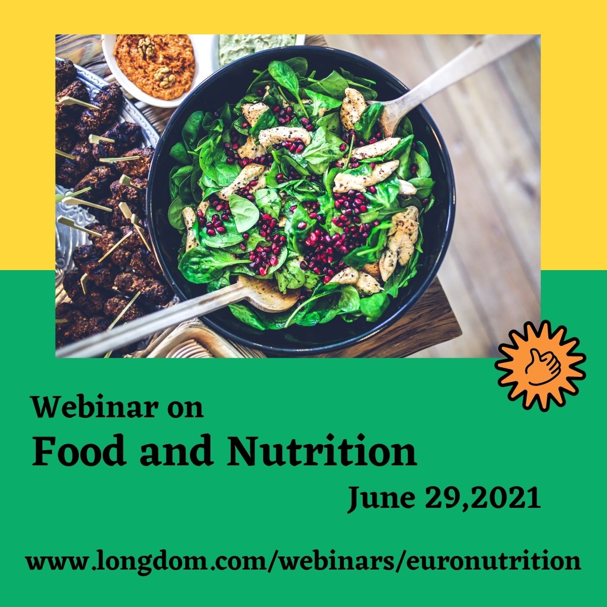 Upgrade your skills at Webinar on Food and Nutrition on June 29, 2021.
Meet our Experts and share your knowledge
Visit for more details: lnkd.in/gmmJVSK
We are open for abstracts and registrations.
Email: nutrition@longdomglobal.com
