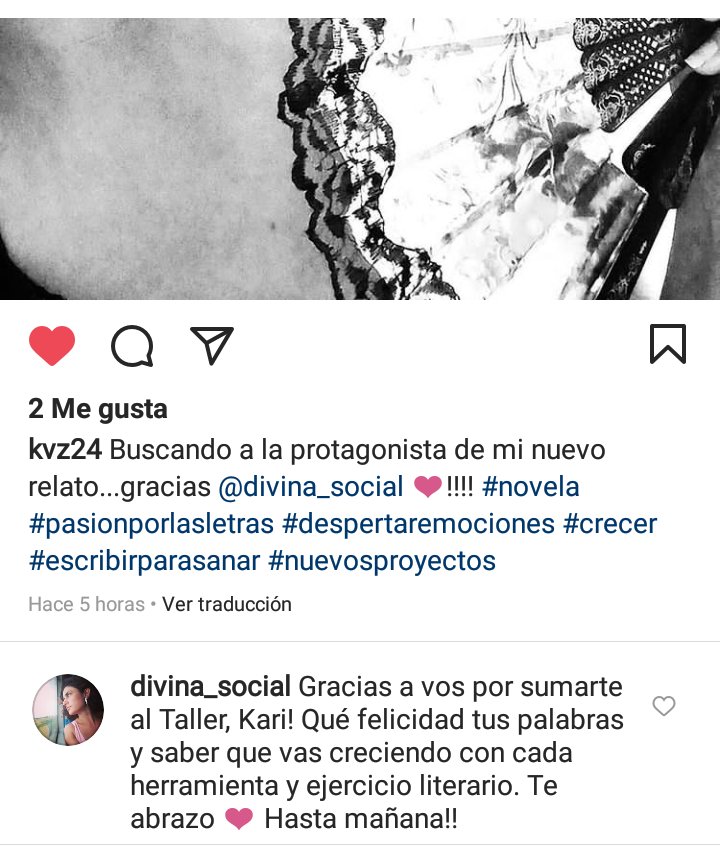 La felicidad de q mis alumnas del Taller Literario Florecer me dediquen estas palabras. De inspirar y acompañar se trata y estoy orgullosa de que así lo sientan. Gracias y vamos por más!
Recuerden q hoy nos encontramos a las 16 hs en la columna literaria por <a href="/tdfederal/">Telediario Federal</a> 📚♥️