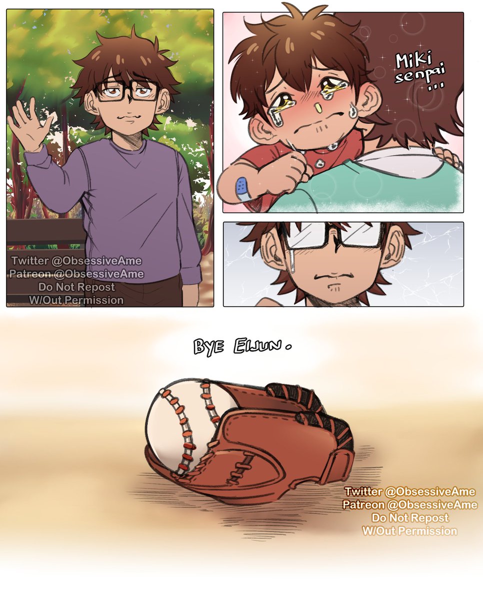 [Day 2: Separation]

After visiting his new friend over the summer, the two welcome the upcoming fall season with heartbreak. With Eijun starting school this fall, the family will be unable to visit Tokyo for quiet some time...

#MisawaWeek2021 @misawaweek