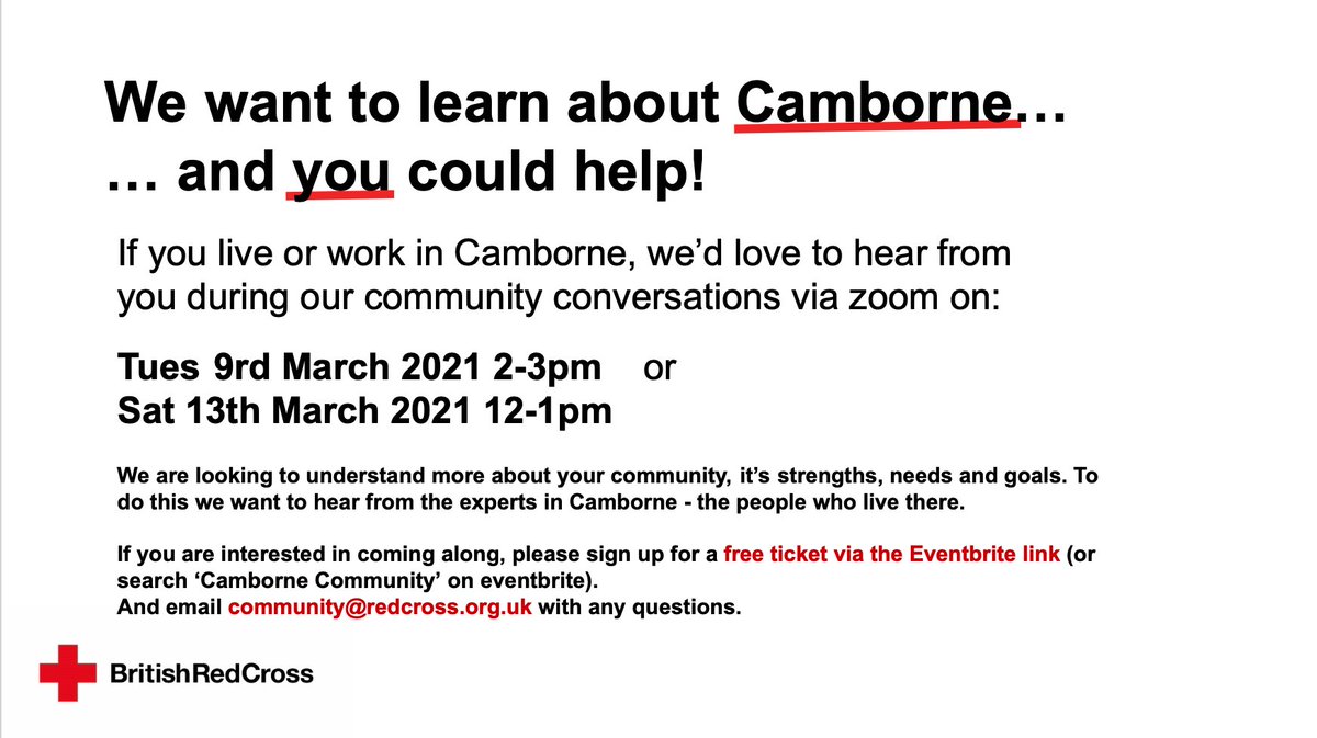 CamborneTC's tweet photo. The British Red Cross want to hear from residents so they can develop services to support Camborne's communities 🧡 #camborne #cambornetogether #yourvoicematters #communityfirst https://t.co/60iAvymeLE