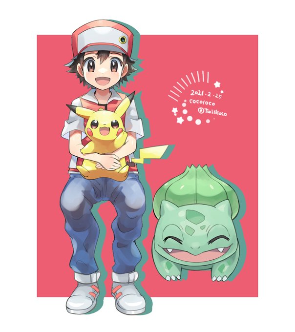 「レッド(ポケモン) ポケモン×ポケモン」の画像/イラスト/ファンアート(新着)