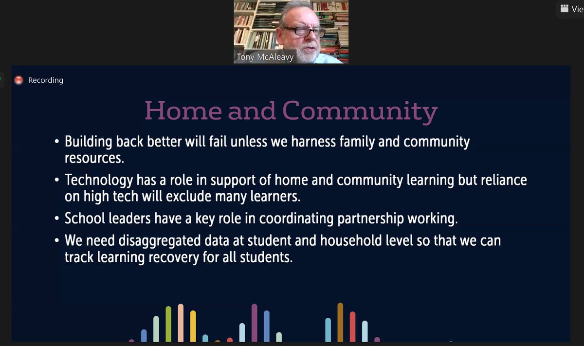 edtvoice's tweet photo. Education Development Trust's Tony McAleavy introduces our second session on Home and Community #globaldialogue2021 #learningrenewed https://t.co/i7rXzbEDDJ