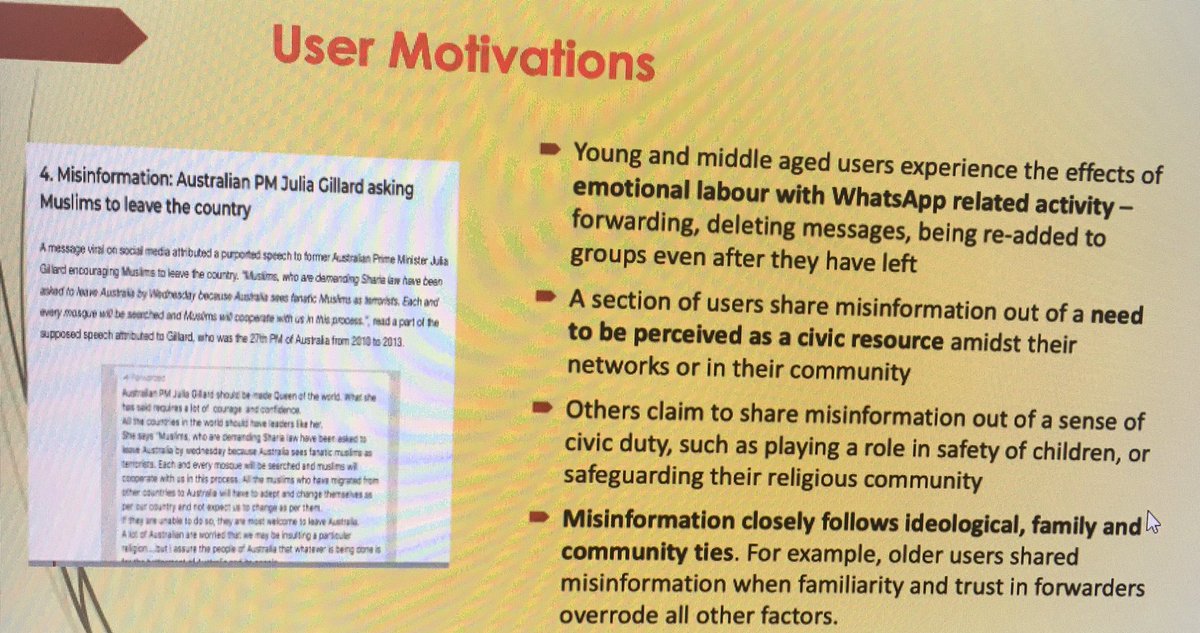 Enlightening and hugely important talk from Prof Shakuntala Banaji <a href="/MediaLSE/">LSE Media & Communications</a> on content &amp; motivations of online #hatespeech inc recommendations around digital changes but need to #decentre techy to appreciate “the endangering majority” &amp; political will required for change