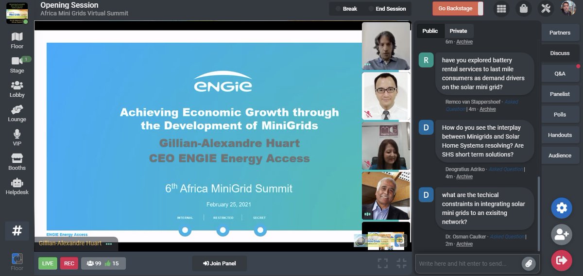 Magenta_Global's tweet photo. Day 1 #Africa #MiniGrids Virtual Summit 2021 started today! Earlier, opening session from our moderator Professor Bahaj @profbahaj &amp; @ENGIE_EnergyAcc CEO Gillian-Alexandre Huart. More sessions lined-up today! #renewableenergy #offgrid https://t.co/I4J8kUlts0