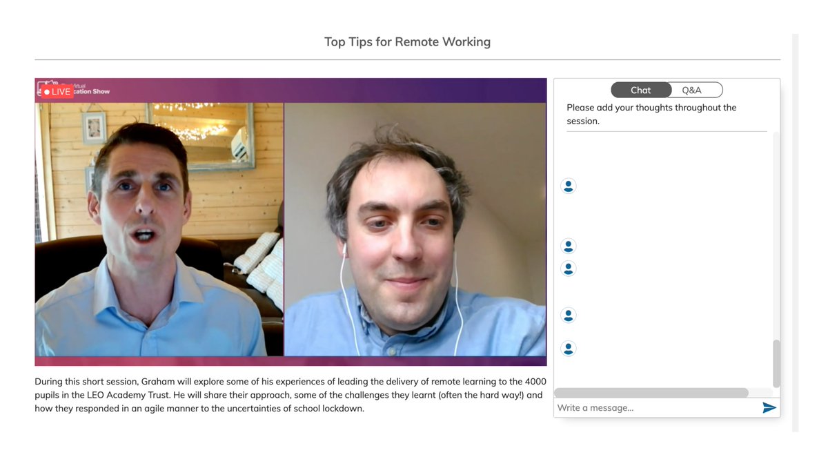 DoodleLearning_'s tweet photo. Graham from Leo Academy just gave a fantastic talk at the #VirtualEdShow, sharing how schools can transform the challenges of home learning into unique opportunities to empower staff, children and parents. 

We're honoured to be working with you 👏 @LEOacademies @Ed_Acad_Shows https://t.co/vNPfGdF0KZ