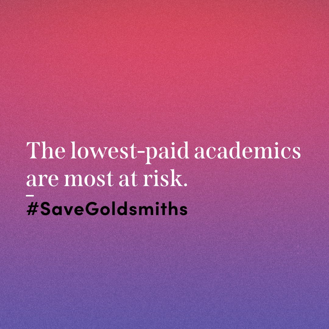 CleanersFor's tweet photo. The lowest-paid academics are most at risk. Associate lecturers (ALs) do ~40% of the teaching at @GoldsmithsUoL, inc majority of seminar teaching, for only 7% of the total pay. These lecturers on temp contracts are most at risk of being sacked. #SaveGoldsmiths (2/5) https://t.co/HlD9z3DSAL