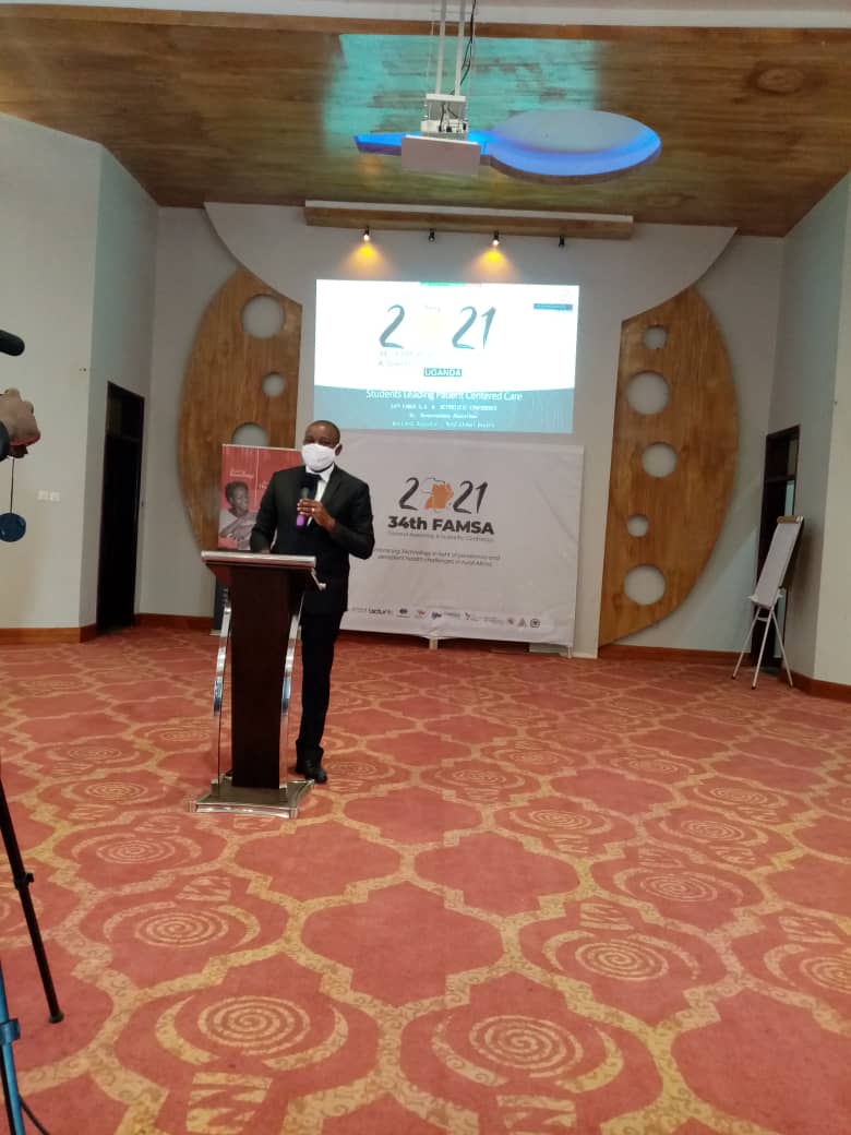Seed_Global's tweet photo. Our #Uganda Country Director @ahaisibwe speaking at the #34FAMSAGA in a session on advancing tech for health through institutions. #Tech4Health https://t.co/7wABpcEjlN
