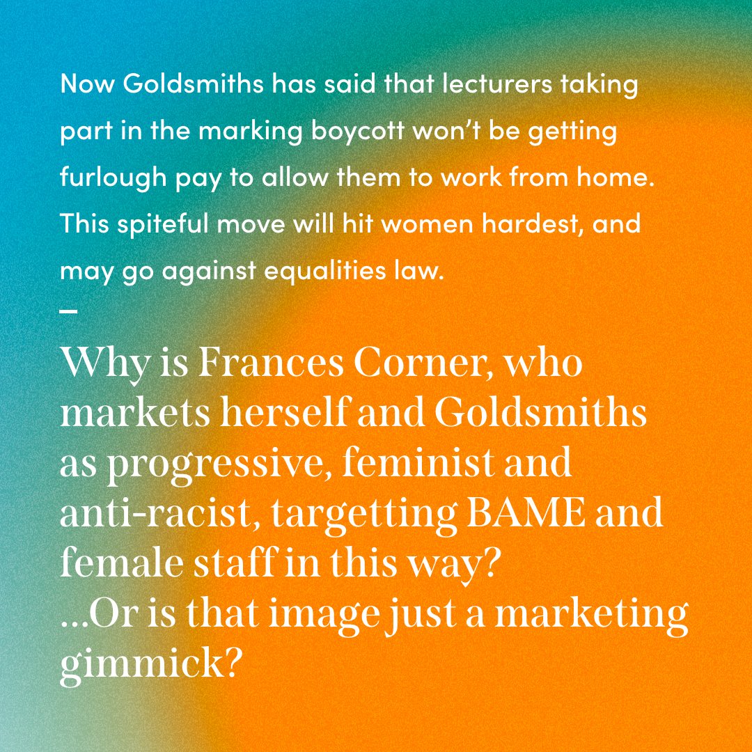 CleanersFor's tweet photo. @GoldsmithsUoL is hitting BAME, women workers hardest. Academics from these groups are more likely to be on temp contracts, so more vulnerable to being sacked. @FCorner has failed to carry out a full equalities assessment to see how badly her cuts will hurt these workers. (3/5) https://t.co/azccvaT1ft