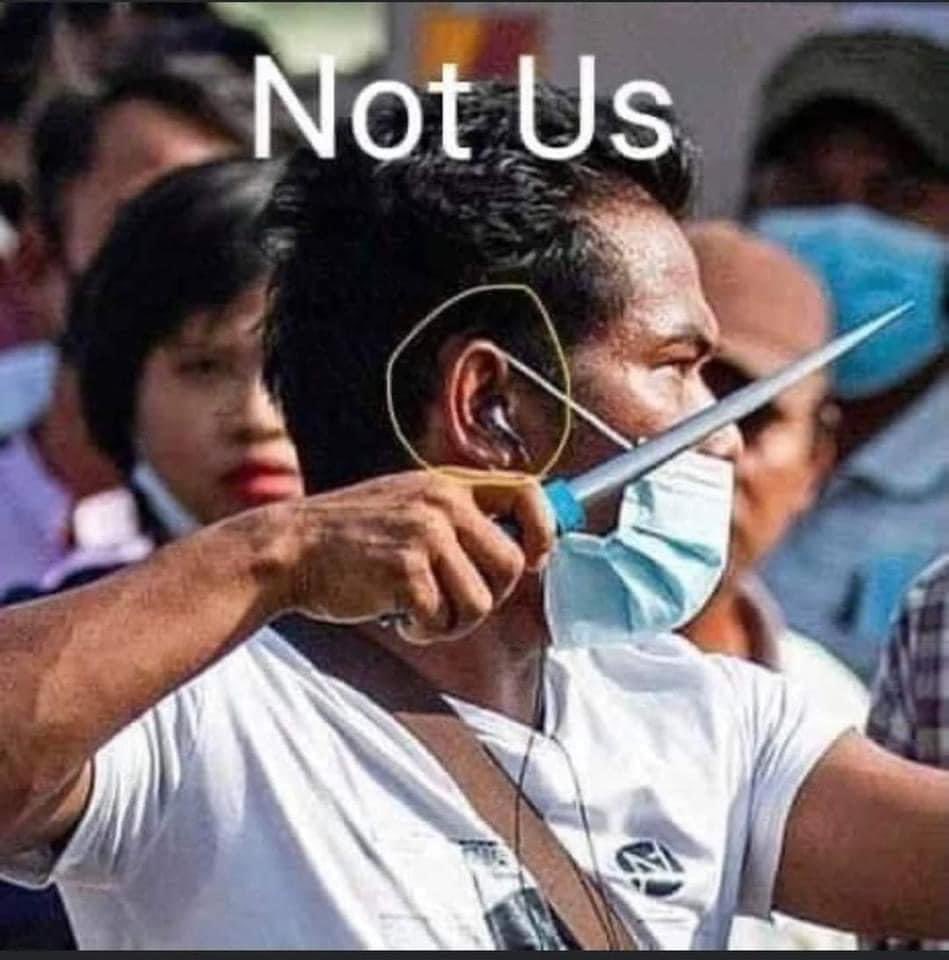 KavanA08229671's tweet photo. Myanmar Military Juntas hired them with 5,000 Ks per day for a person to create VIOLATION against Myanmar Police Force and to deceive UN and the world that Burmese people do so..
Remember we never violate.

#we_never_violate
#we_protest_peacefully
#rejectmilitarycoupmyanmar https://t.co/BDltDdUcBf