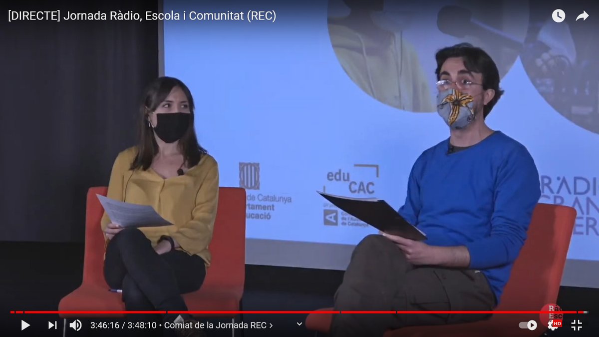 Na <a href="/claugonz10/">Claudia G. Deumal</a> i <a href="/DamiaCaro/">Damià Caro</a> de <a href="/comsoc_cat/">COMSOC - Comunicació Social</a> i #RàdiosEscolarsEnXarxa van acomiadar #JornadaREC amb l'alegria compartida tant de les persones participants com de les assistents: 400 persones inscrites i molt actives al xat de Youtube #SeguimSintonitzades! 📻
youtu.be/Cf1IcPdXVJw?t=…