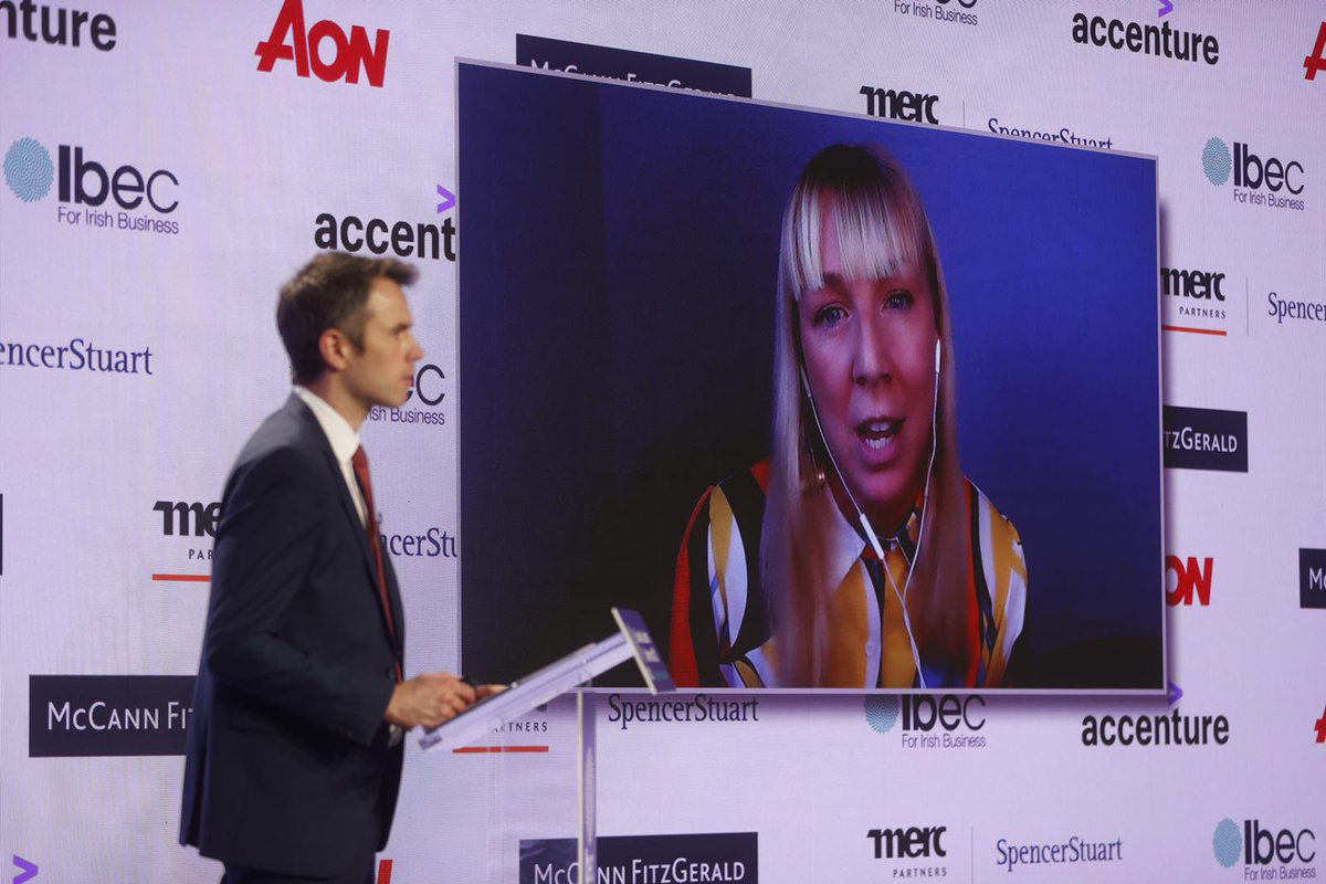 ibec_irl's tweet photo. Caroline Casey founder and creator of the @Valuable500 talks about disability inclusion and how organisations can benefit from employing a more diverse and talented workforce #IbecConf #disabilityinclusion https://t.co/wIM8NzTR3G