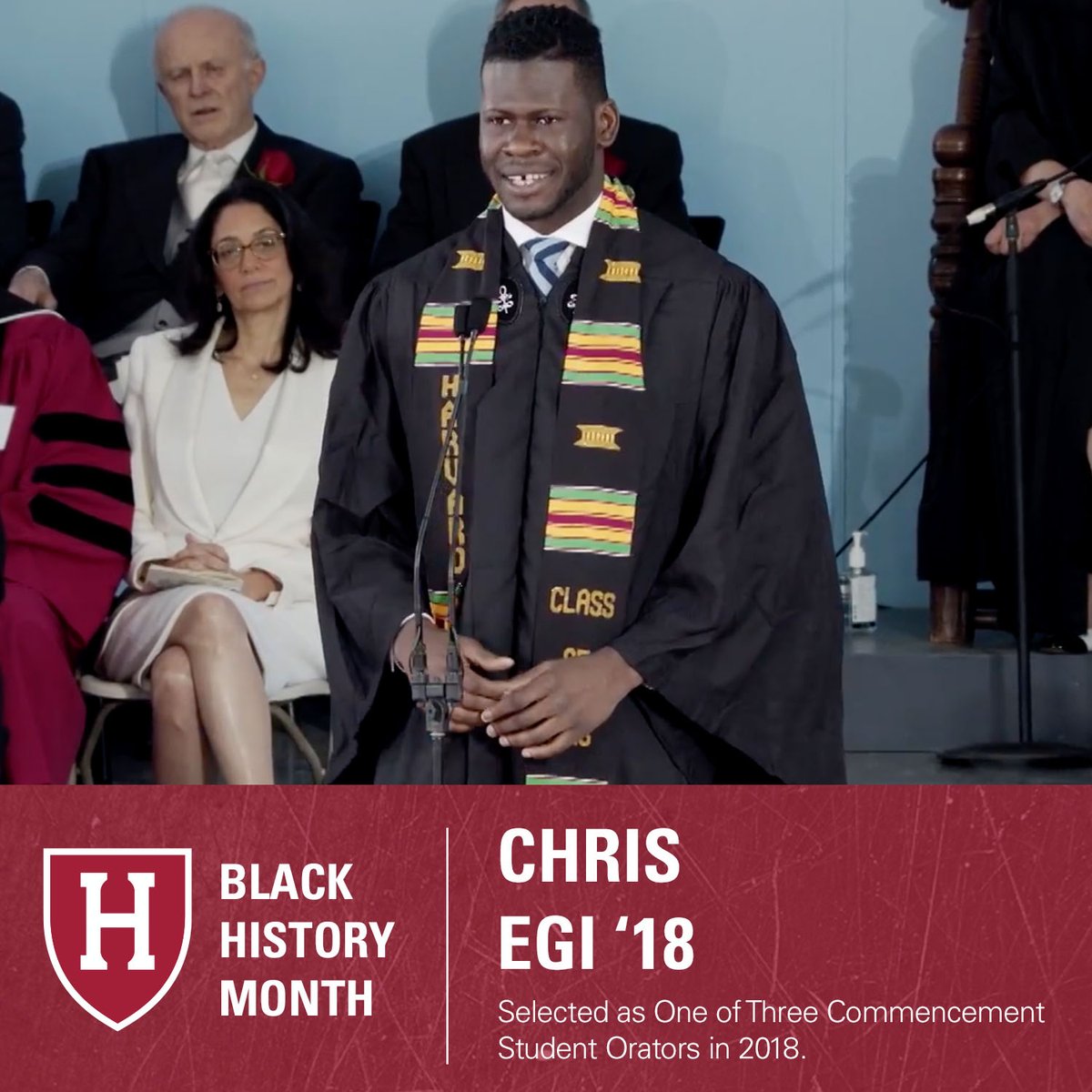 In 2018, <a href="/chrisegi15/">Chris Egi</a> ’18 became the first <a href="/harvardcrimson/">Harvard Athletics</a> student-athlete in decades to be selected as one of three student orators at commencement. #BlackHistoryMonth