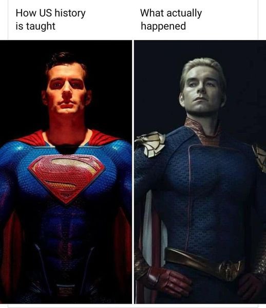 agirlushouldknw's tweet photo. I wish this wasn’t true. #history #americanmyth #meme #memes #superheromeme https://t.co/udwh5R7thX