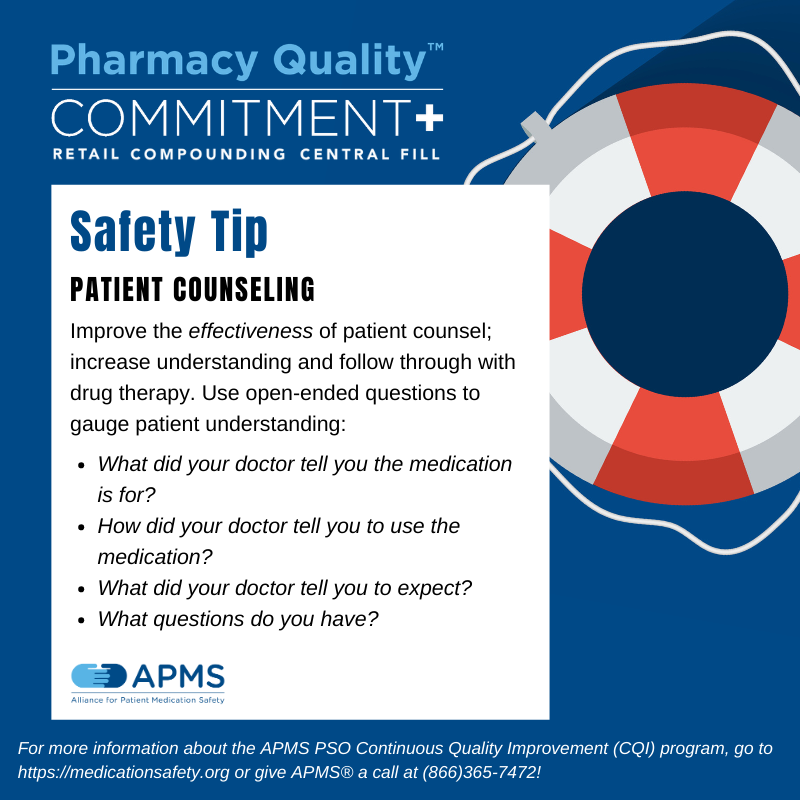 APMS PSO Med Safety Tip! #medicationsafety #PSOPower