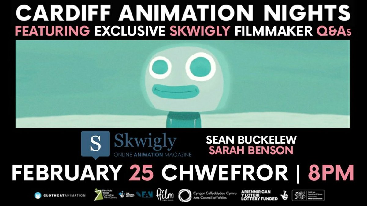 skwigly's tweet image. Tonight at 8pm (GMT) join @AnimationNights &amp;amp; Skwigly for an hour of incredible animated shorts!

Featuring exclusive interviews with @SeanBuckelew director of 'I'm Not A Robot' &amp;amp; @bennnsonn director of 'Tenant'.

Join the screening here -
📽️youtube.com/cardiffanimati…
