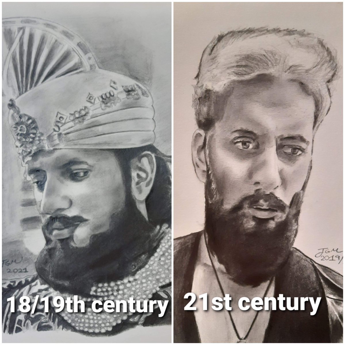 Then and Now...

#pastandpresent #pencil #Pencildrawing #drawing #art #ArtistOnTwitter #portrait #BEARD #actor #filmextra #filmcostume #costume #ancestor #doubleportrait #thenandnow #portraiture #fineart