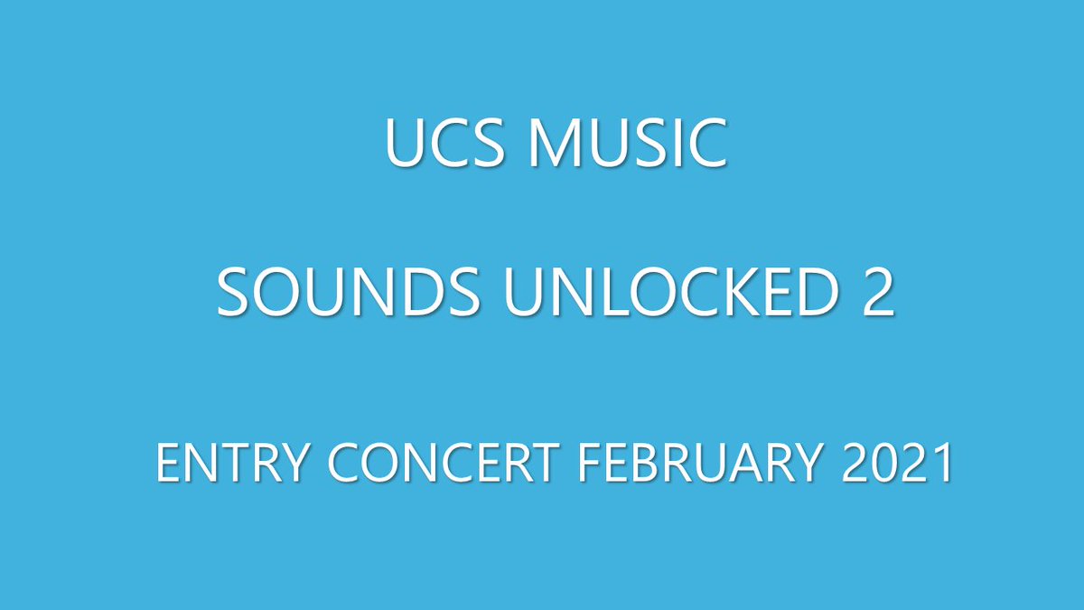 <a href="/UCSMusic/">UCSMusic</a> is delighted to launch UCS Sound Unlocked 2 starting with a concert by our talented Entry year group. youtu.be/ZjXtnJKXcRY  Congratulations to all <a href="/UCSHampstead/">UCS Hampstead</a> musicians on a fantastic start to the concert series.