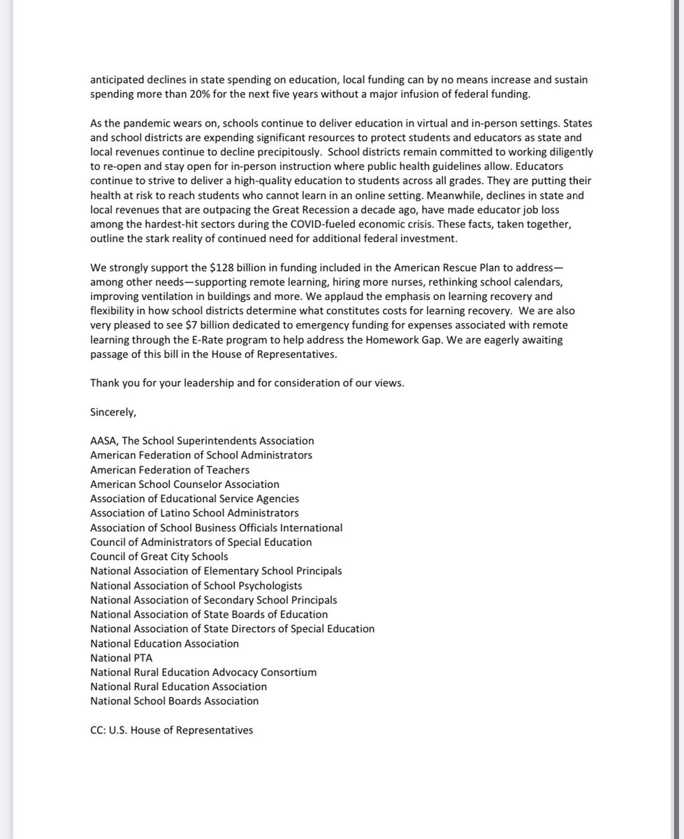 randelsd's tweet image. Letter from national ed groups debunking idea schools aren’t spending fed aid. Shouldn’t be lost on anyone in MI that DC pols are complaining that money isn’t getting out while Lansing pols literally refuse to send it out because adult problems&amp;gt;classrooms and kids.