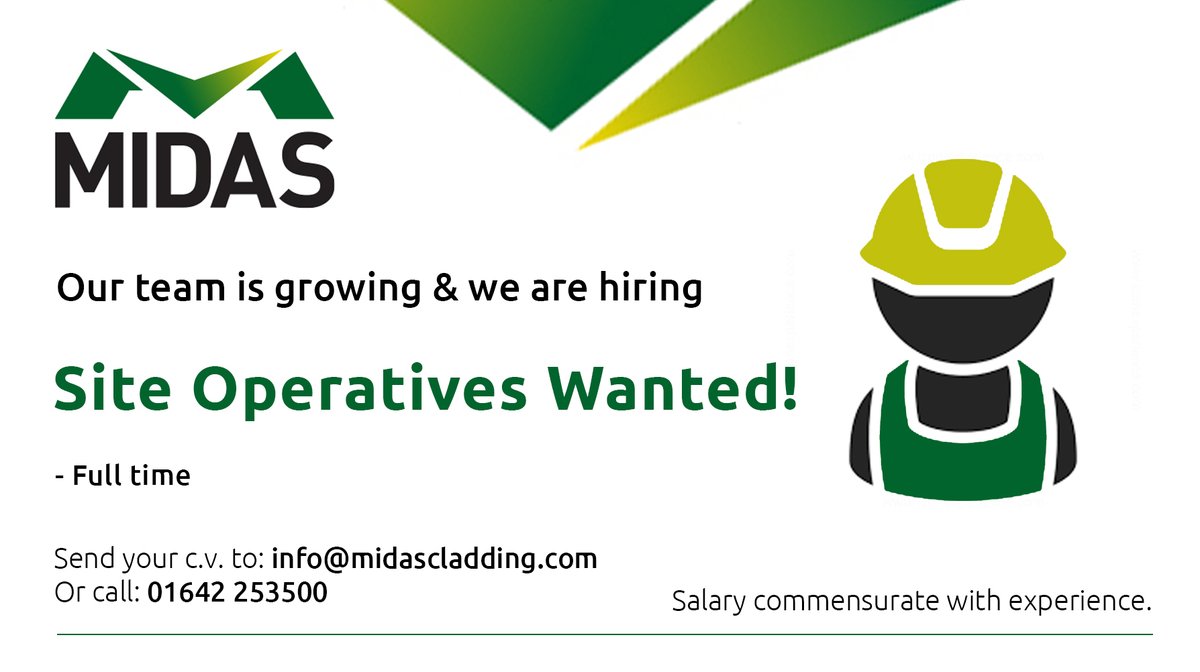 #Job opportunities with #TeamMidas please get in touch if interested in more information...